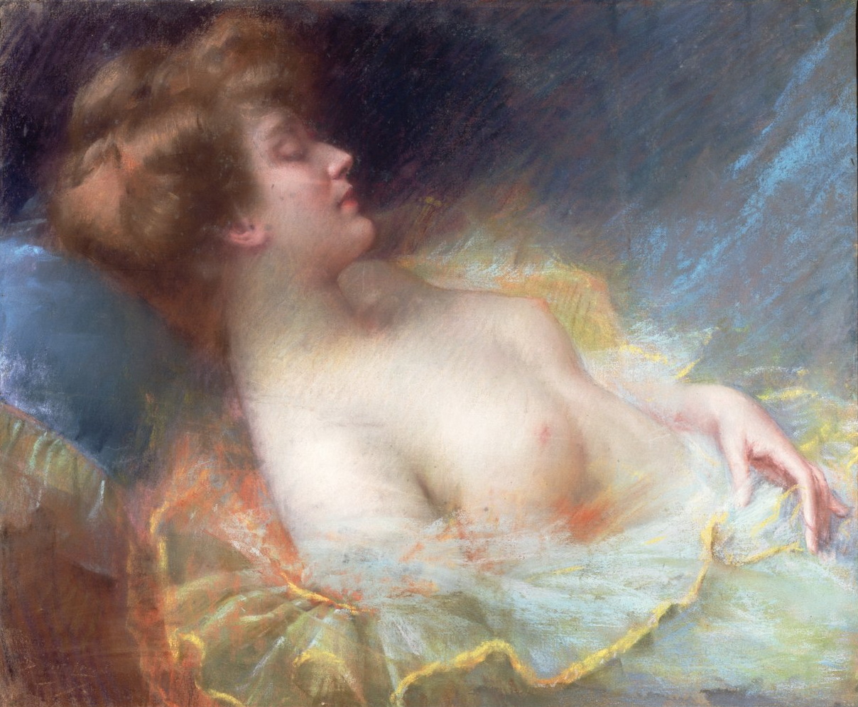 Giovane donna che dorme